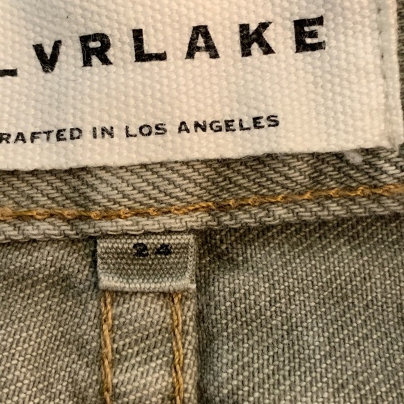 SLVRLAKE London high-rise straight-leg jeans. Pale green Size 24 - Picture 8 of 15